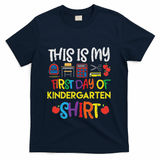 My First Day Of Kindergarten Back To T-Shirt - Navy