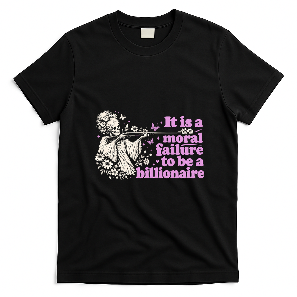 Moral Failure To Be A Billionaire T-Shirt - Black