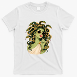 Medusa Lollipop Sunglasses Snake Vintage Greek Mythology T-Shirt - White