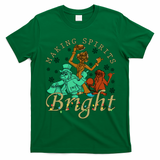 Making Spirits Bright Christmas Haunted Mansion Christmas T-Shirt - Irish Green