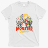 Monster Season Cute Funny Halloween Spooky Vintage T-Shirt - White