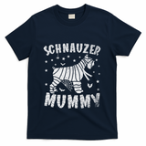 Miniature Schnauzer Mummy Halloween Gift T-Shirt - Navy