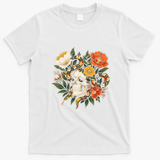 Moody Snake Skull Floral T-Shirt - White