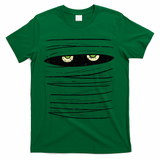Mummy Wrap Eyes Costume Funny Scary Halloween T-Shirt - Green