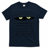 Mummy Wrap Eyes Costume Funny Scary Halloween T-Shirt - Navy