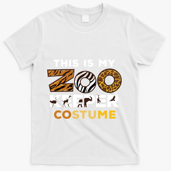 My Zookeeper Costume African Savanna Animal Print Gift T-Shirt - White