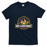 New Achievement Gamer Anime Fantasy T-Shirt - Navy Blue