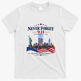 Never Forget 911 25th Anniversary T-Shirt - White