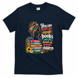 Never Get Enough Books Into The Hands Of Enough Dolly T-Shirt - Navy Blue