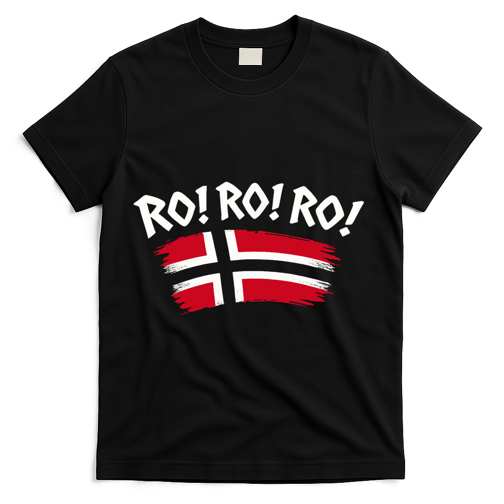 Norwegian Pride RO! RO! RO! Norway T-Shirt - Black