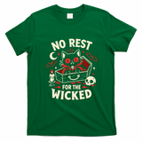 No Rest For The Wicked Vampire Cat T-Shirt - Irish Green