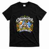 Oktoberfest Funny Skeleton Beer Lover Gifts Cheers Drinking Team German Festival T-Shirt - Black