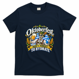 Oktoberfest Funny Skeleton Beer Lover Gifts Cheers Drinking Team German Festival T-Shirt - Navy Blue