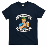 Oktoberfest Fo Schnitzel Mein Nitzel Funny German T-Shirt - Navy Blue
