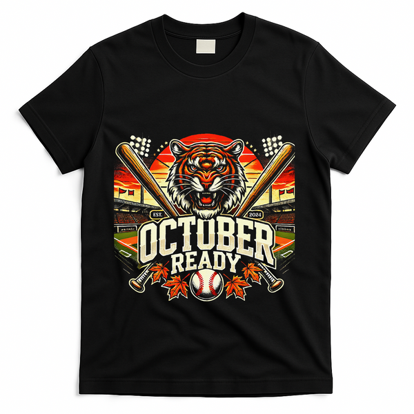 October Ready Funny For Ready Tiger T-Shirt - Black