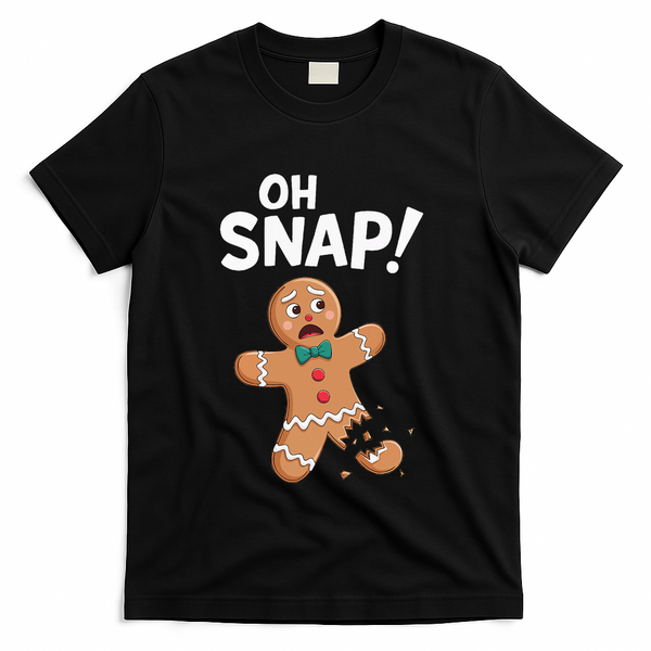 Oh Snap Gingerbread Man Adult Costume T-Shirt - Black
