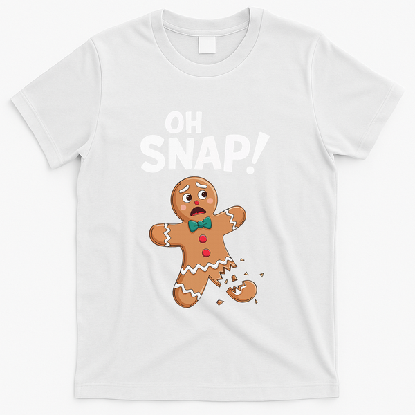 Oh Snap Gingerbread Man Adult Costume T-Shirt - White