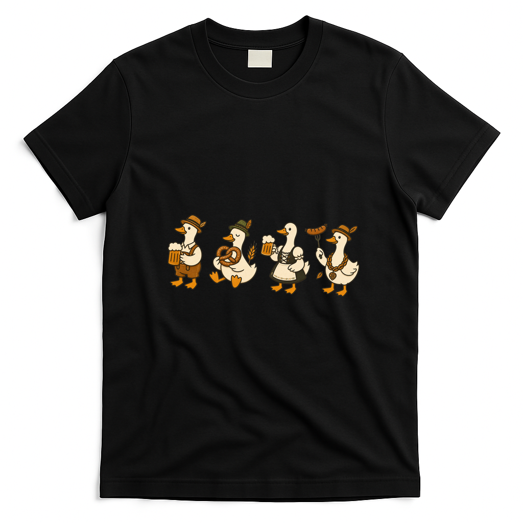 Oktoberfest Silly Goose German Octoberfest Beer Drinking Festival T-Shirt - Black