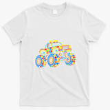 Polka Dot Day Monster Truck T-Shirt - White