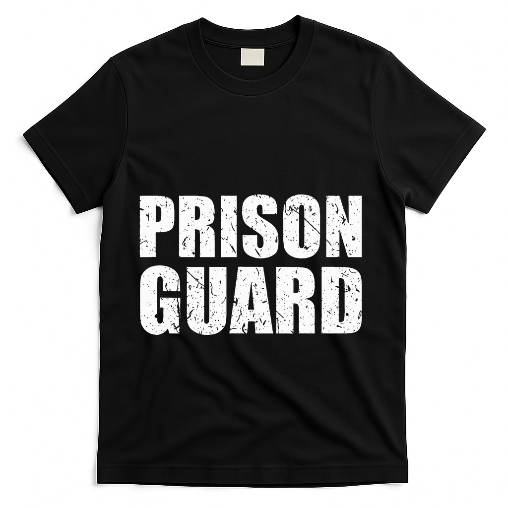 Prison Guard Costume Jail Corrections T-Shirt - Black