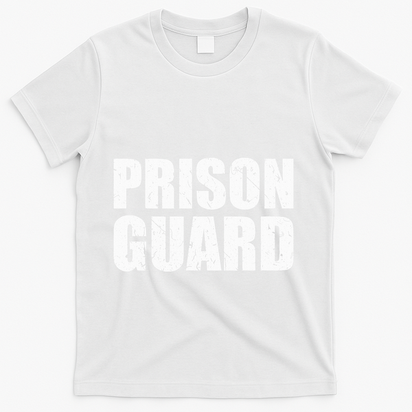 Prison Guard Costume Jail Corrections T-Shirt - White