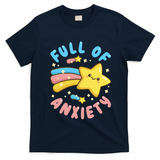 Pastel Goth Full Of Anxiety T-Shirt - Navy Blue