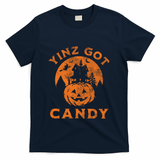 Pittsburgh Halloween Funny Yinz Got Candy Trick Or Treat Gift T-Shirt - Navy