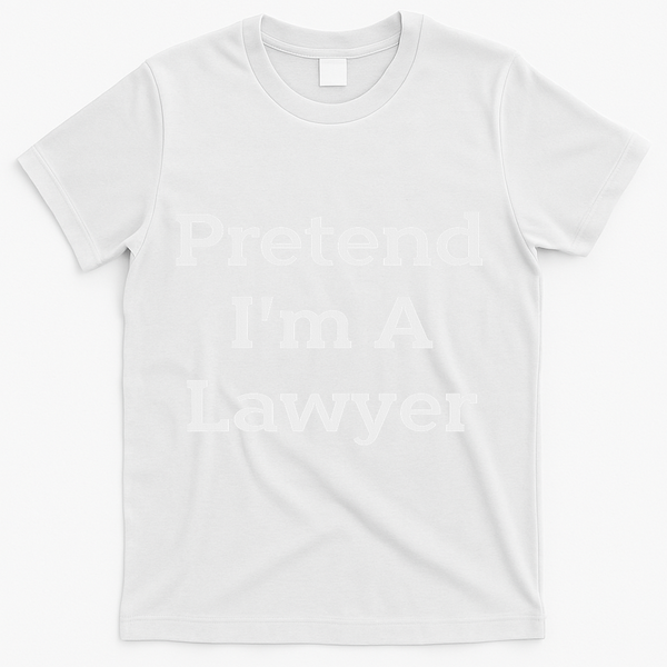 Pretend I'm A Lawyer Costume Funny Law Halloween Party T-Shirt - White