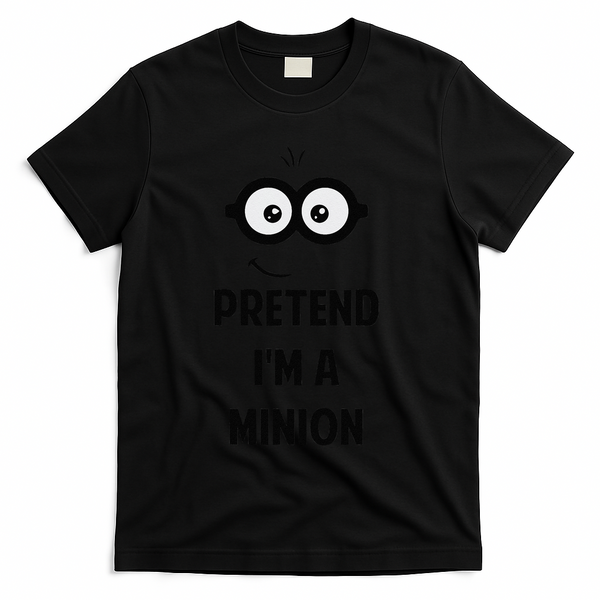Pretend IM A Minion Costume Party Funny Halloween Minion T-Shirt - Black