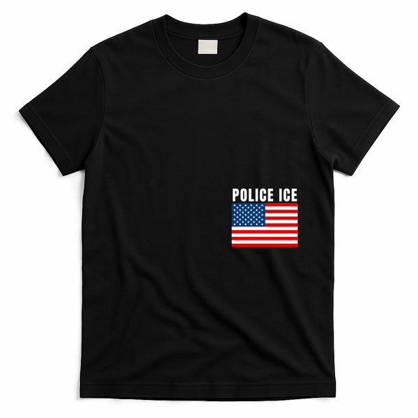 Police Ice  Us Immigration Agent Uniform T-Shirt - Black