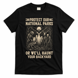 Protect Our National Parks Ghost Halloween Funny Haunting T-Shirt - Black