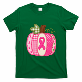 Patchwork Pumpkin Cancer Autumn Fall Halloween T-Shirt - Irish Green