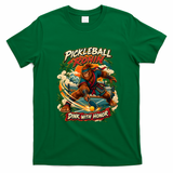 Pickleball Ronin Bigfoot Samurai – Dink With Honor T-Shirt - Irish Green