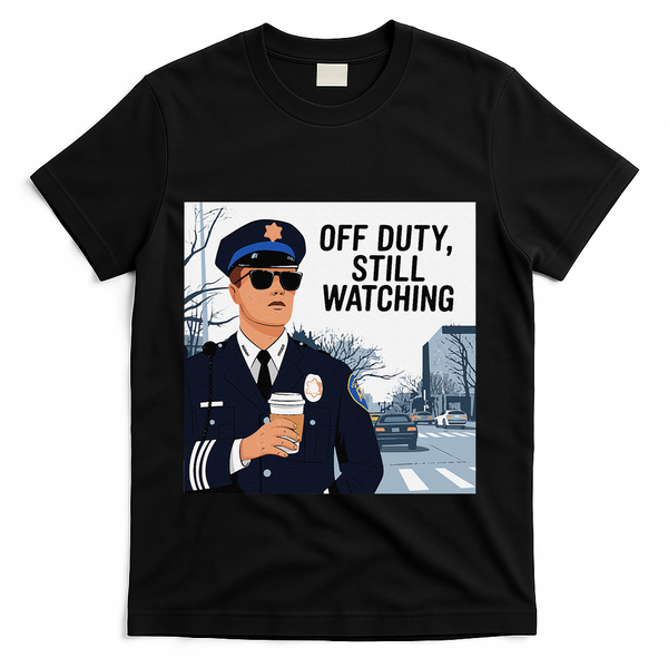 Police State Trooper Super Trooper Costume Sheriff Costume T-Shirt - Black