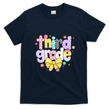 Preppy Third Grade Teacher 3rd Grade Back To School T-Shirt - Navy Blue