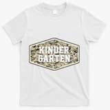 Retro Back To School Old Camo Kindergarten T-Shirt - White