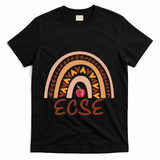 Rainbow Ecse Team Back To School Appreciation Fall T-Shirt - Black