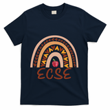 Rainbow Ecse Team Back To School Appreciation Fall T-Shirt - Navy