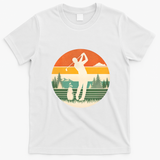 Retro Golf Sunset Golfing Golfer T-Shirt - White