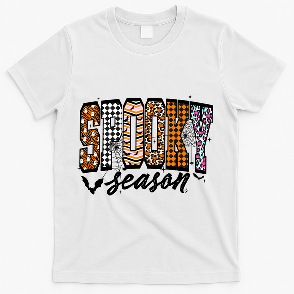 Retro Halloween Spooky Season Coquette T-Shirt - White
