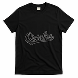 Retro Oriole Vintage Name Sports T-Shirt - Black