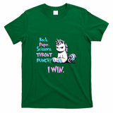 Rock Paper Scissors Throat Punch I Win Unicorn Funny Adult Humor T-Shirt - Irish Green