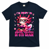 Ready To 8th Grade Axolotl Question First Day Of School T-Shirt - Navy