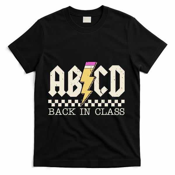 Retro Teacher Tour Abcd Back To School Classic Rock T-Shirt - Black