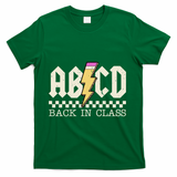 Retro Teacher Tour Abcd Back To School Classic Rock T-Shirt - Green