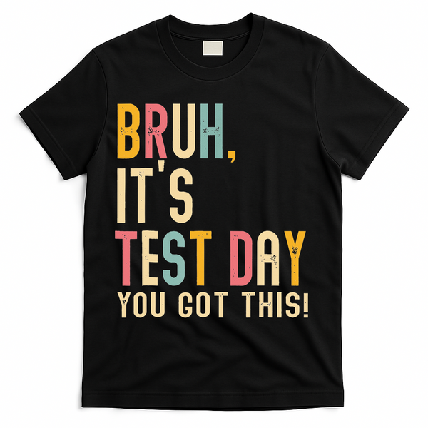 Rock The Test Dont Stress Motivational Student Teacher T-Shirt - Black