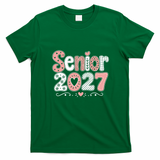 Senior 2027 Graduate High School Graduation T-Shirt - Irish Green
