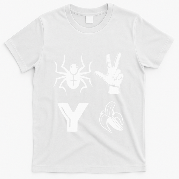Spider 2 Y Banana Funny Football Lover Player T-Shirt - White