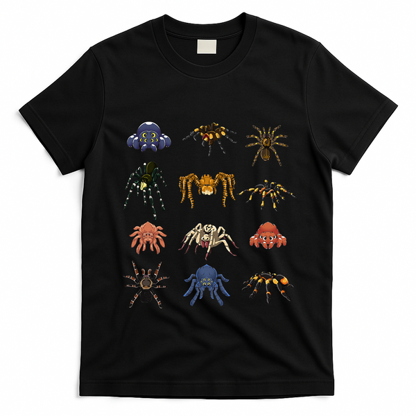 Spider Animal Gifts Black Short Sleeve  Tarantula Arthropod Spider For Arachnid T-Shirt - Black