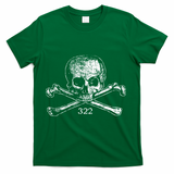 Skull & Bones 322 Distressed Skull And Crossbones T-Shirt - Green